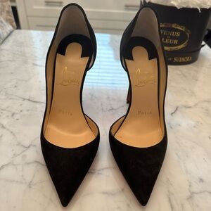 Christian Louboutin Iriza Black Suede Pumps Size 36